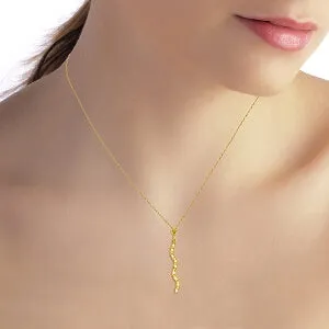 0.05 Carat 14K Solid Yellow Gold Winding Road Diamond Necklace