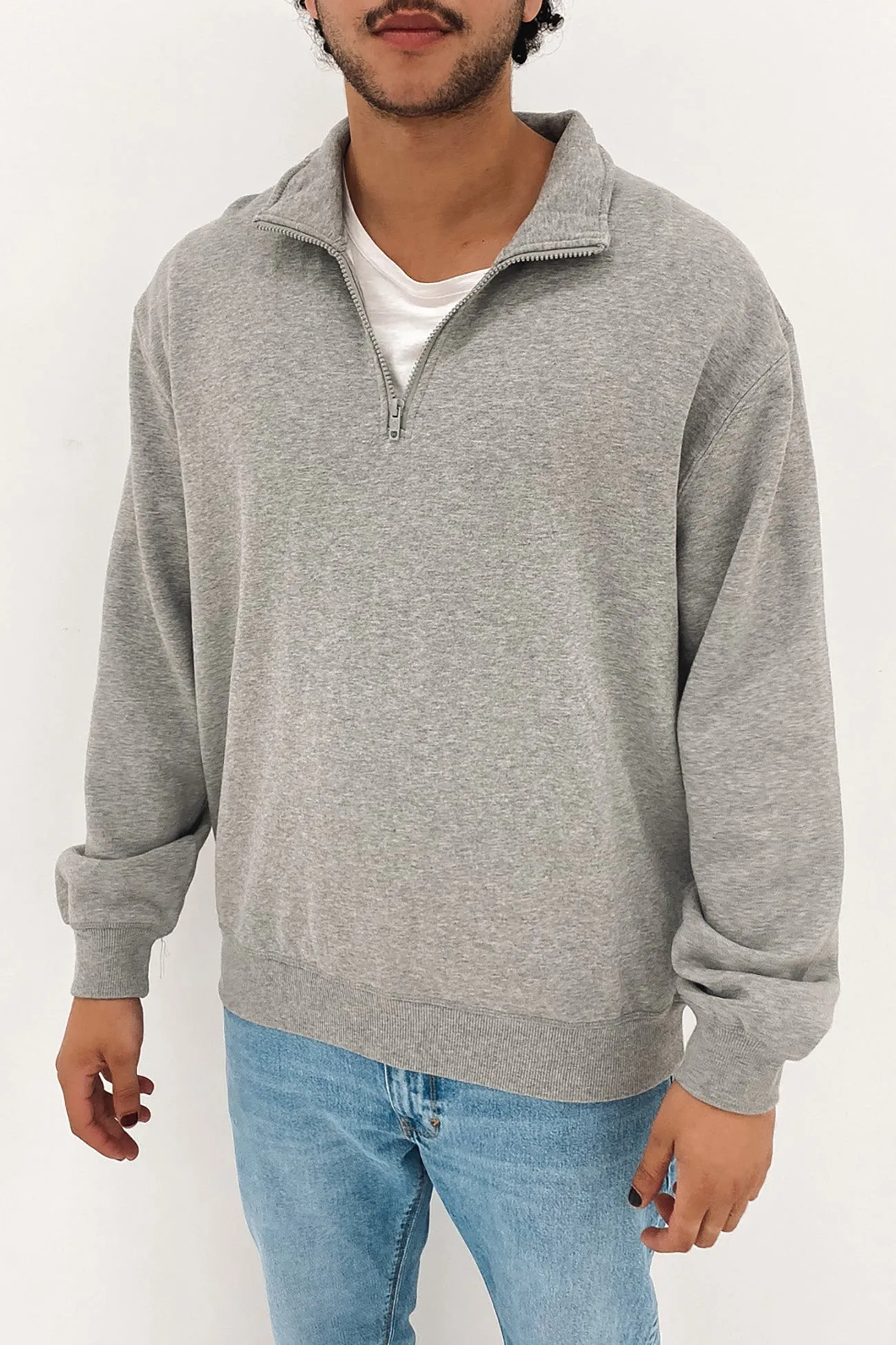 1/4 Zip Jumper Grey