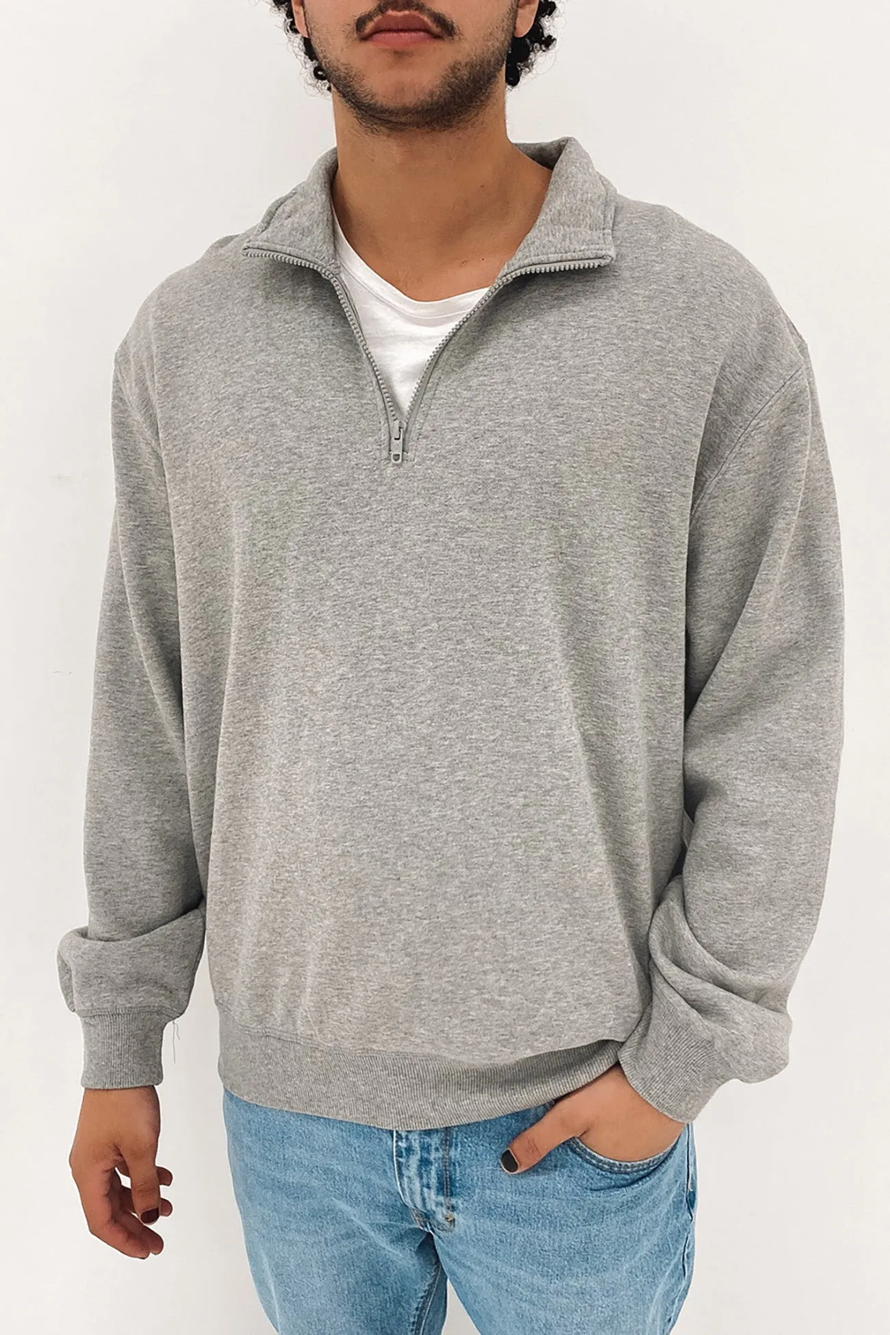 1/4 Zip Jumper Grey