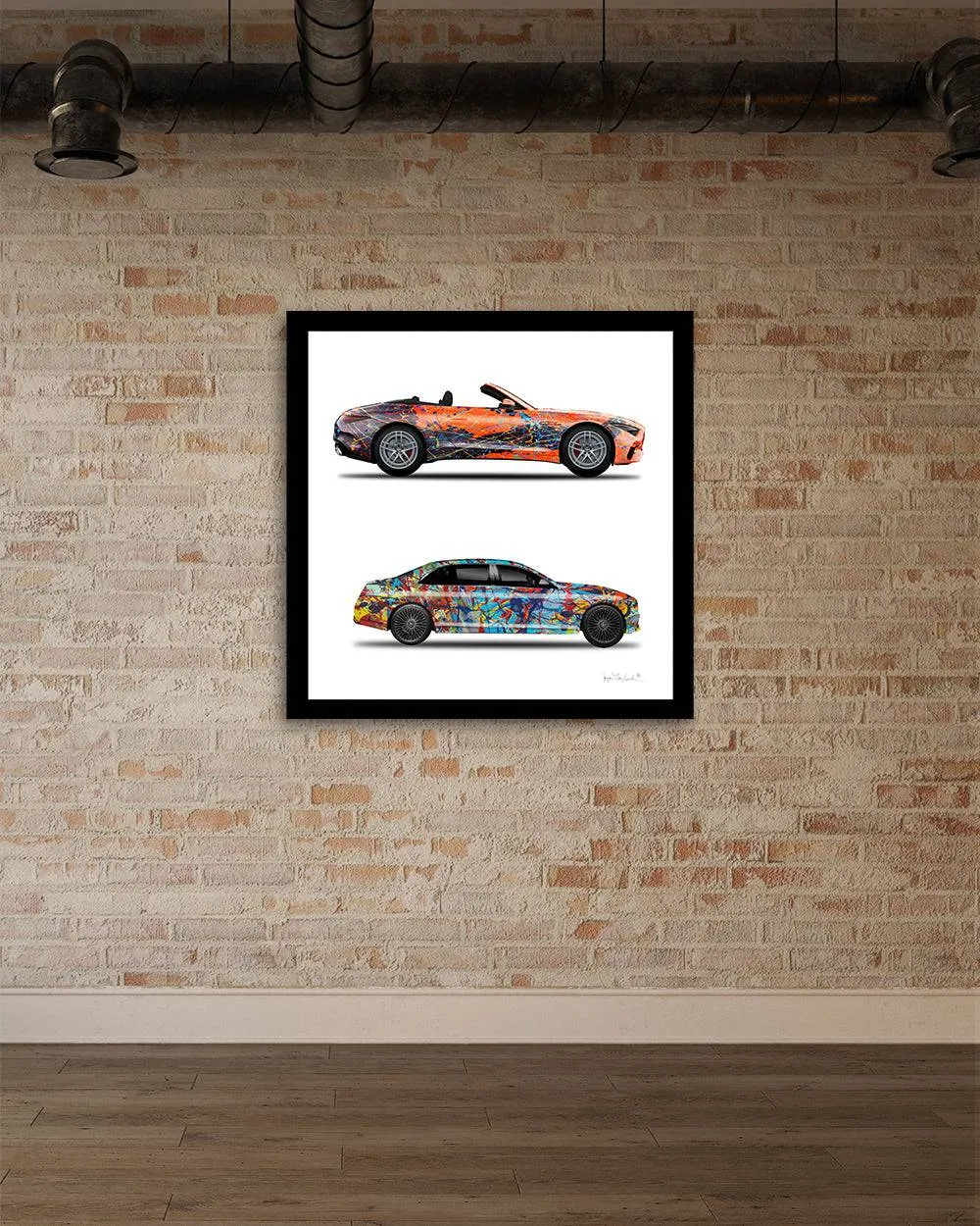 2 - Orange Eclipse & Taffy Galaxy Cars by Jumper Maybach® (Print on Canvas)