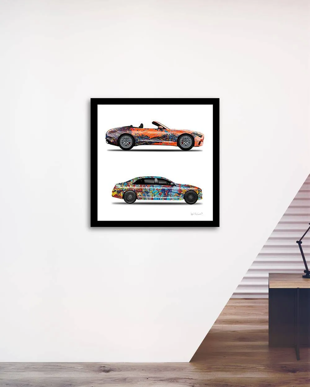 2 - Orange Eclipse & Taffy Galaxy Cars by Jumper Maybach® (Print on Canvas)