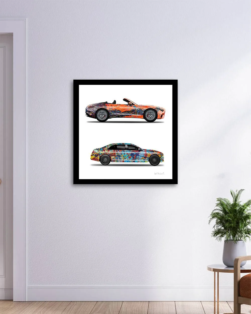 2 - Orange Eclipse & Taffy Galaxy Cars by Jumper Maybach® (Print on Canvas)