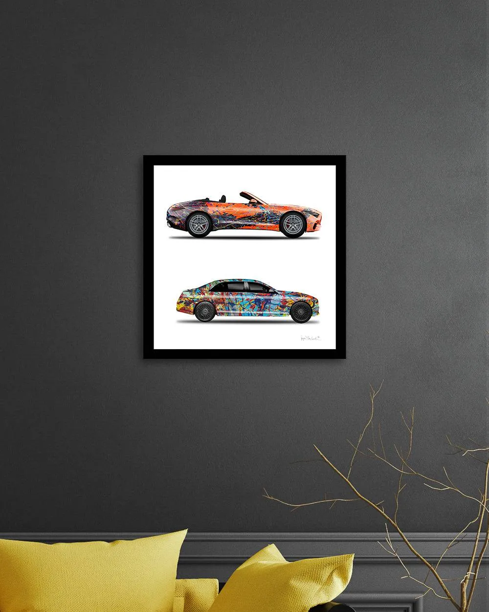 2 - Orange Eclipse & Taffy Galaxy Cars by Jumper Maybach® (Print on Canvas)