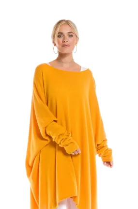 2 PLY CASHMERE SNUGGLE BOX JUMPER TIBETAN YELLOW