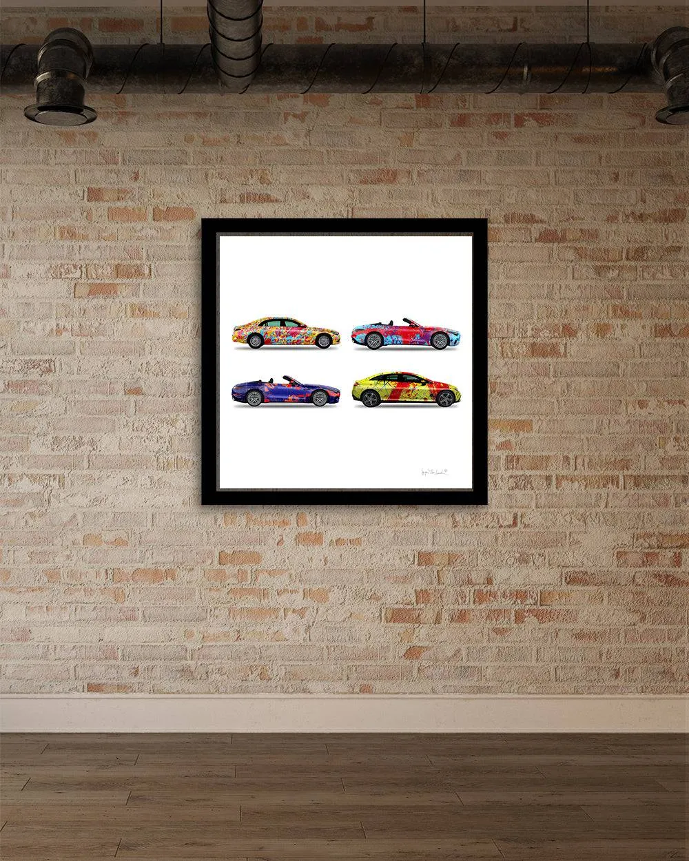 4 - Four Cars by Jumper Maybach® (Print on Canvas)