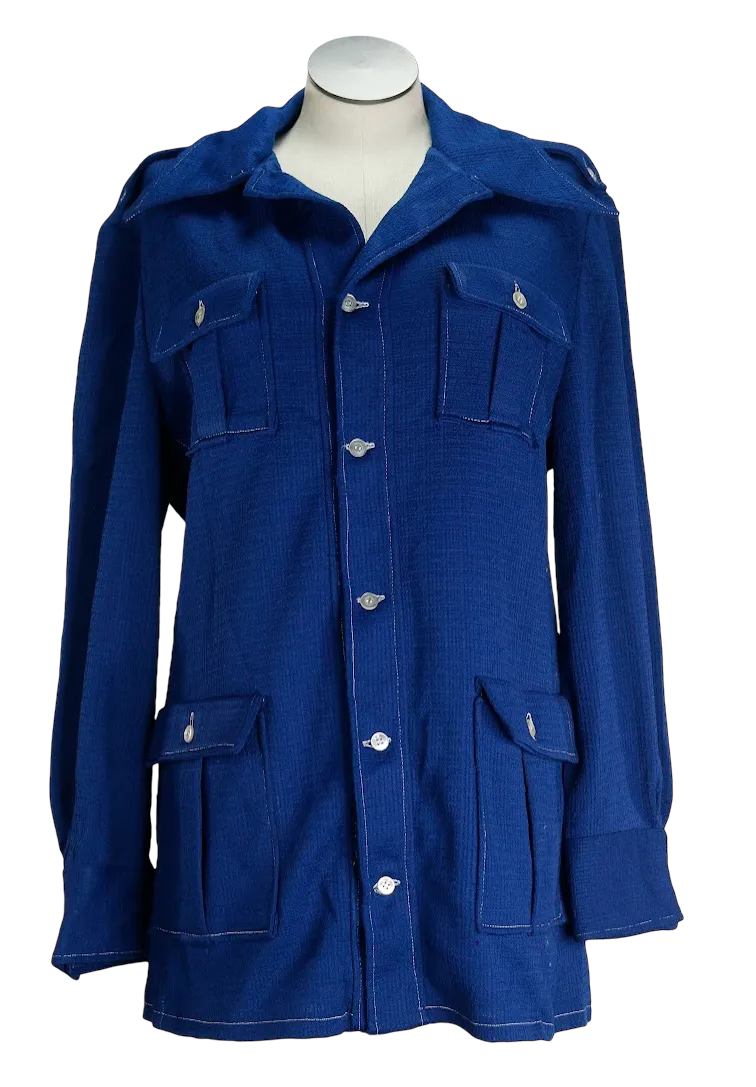 70s Blue 4Pocket Leisure Jacket           L