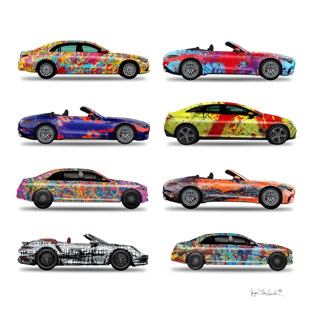 8 - Eight Cars by Jumper Maybach® (Print on Canvas)