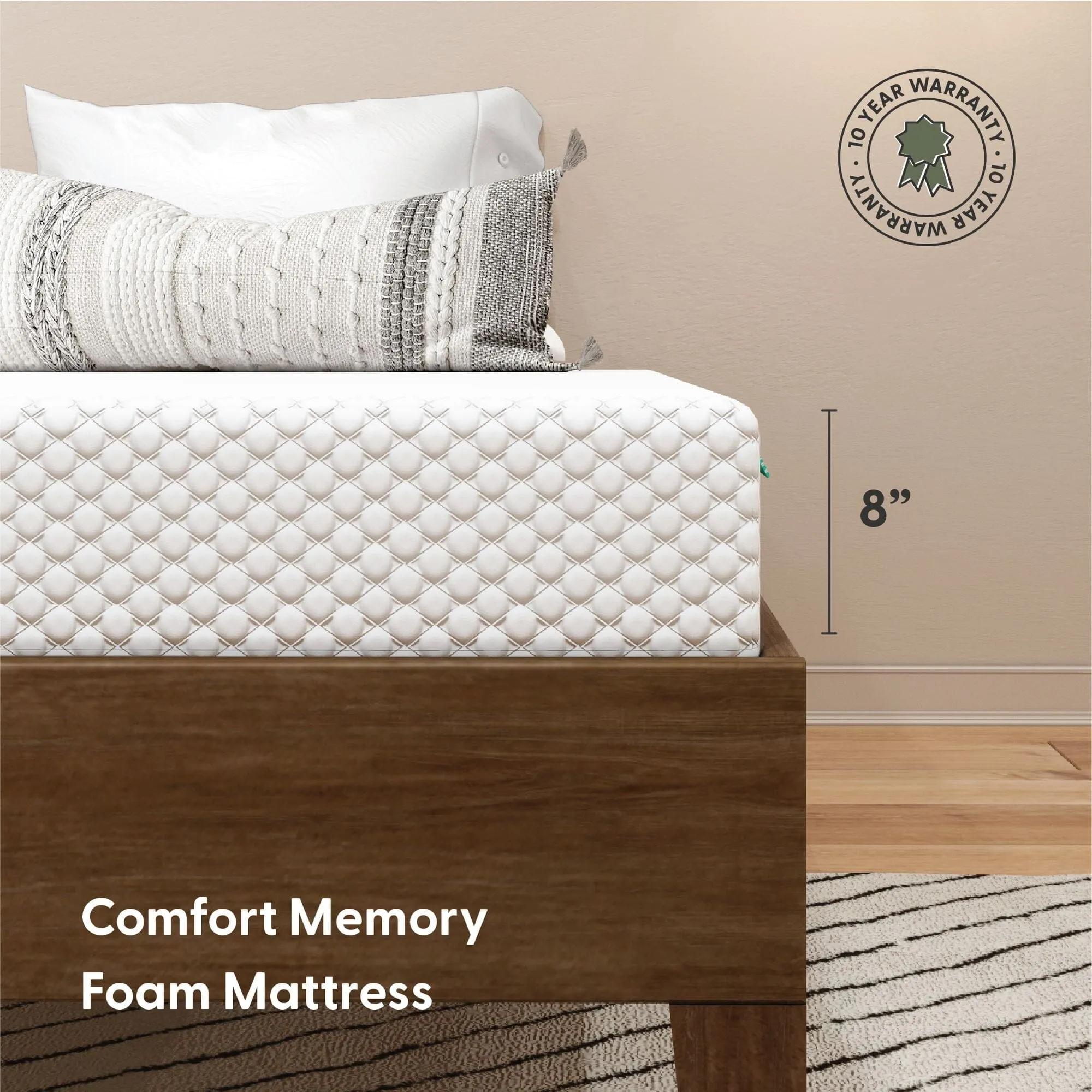 8 Inch Twin Comfort Memory Foam Mattress