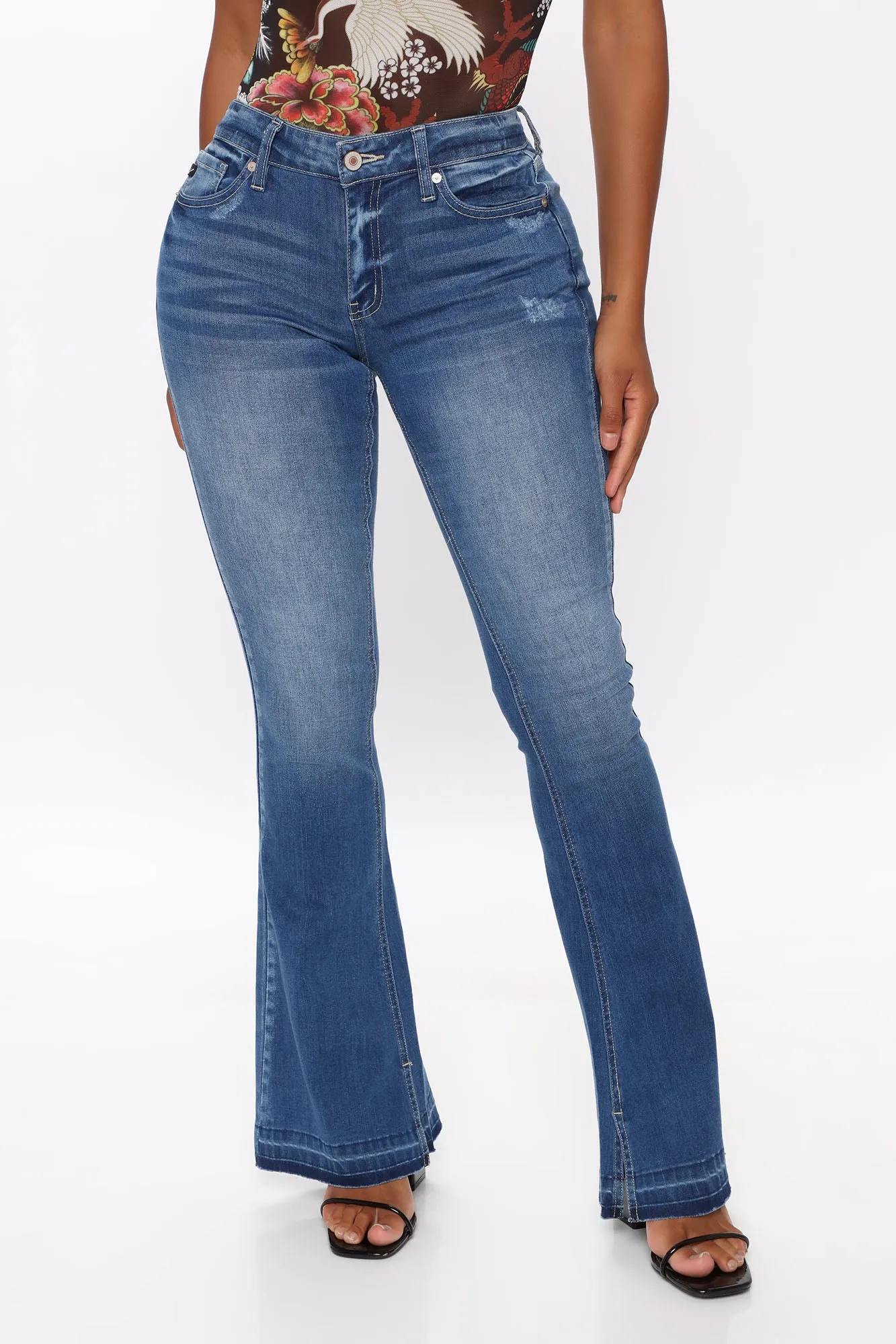 A Magical Night Fit And Flare Jeans - Medium Blue Wash