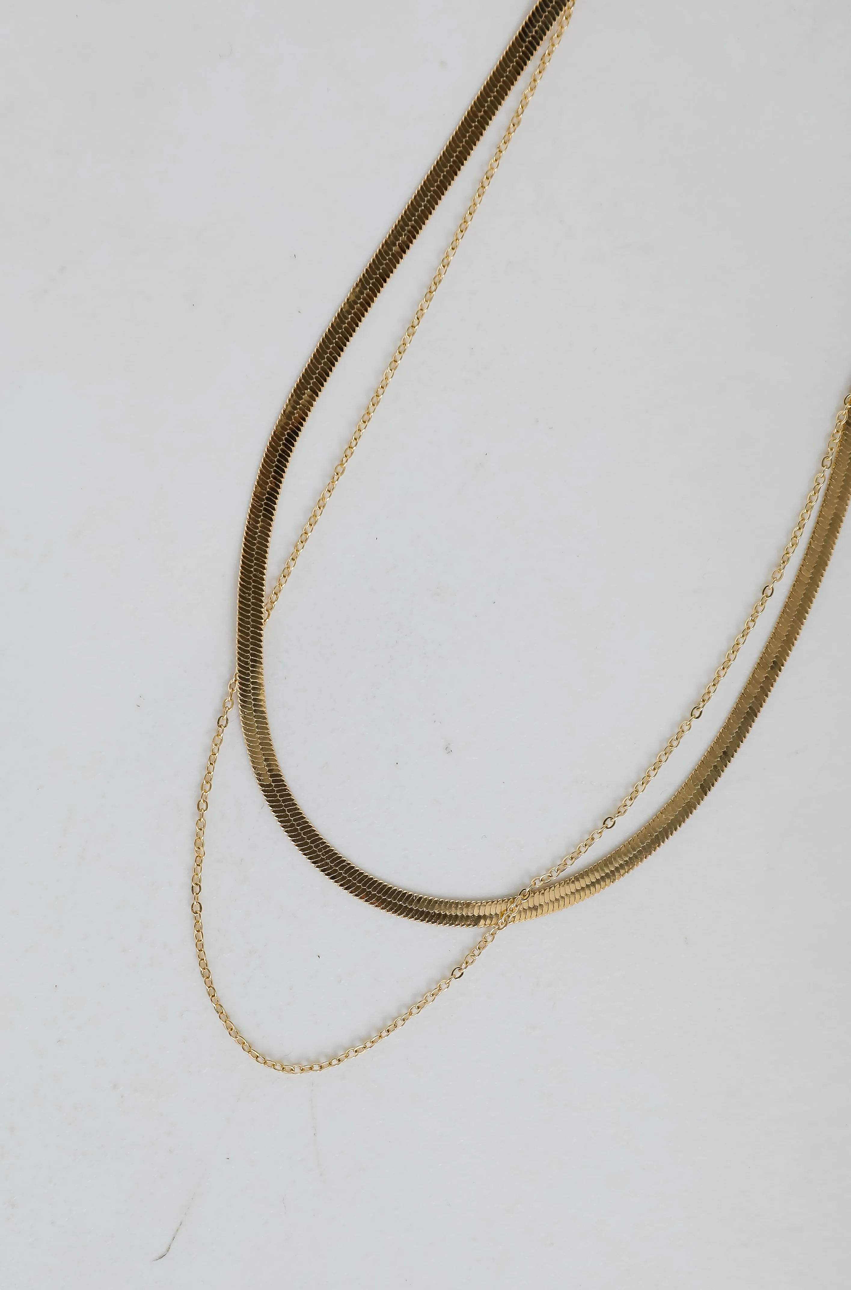 Abigail Gold Layered Chain Necklace