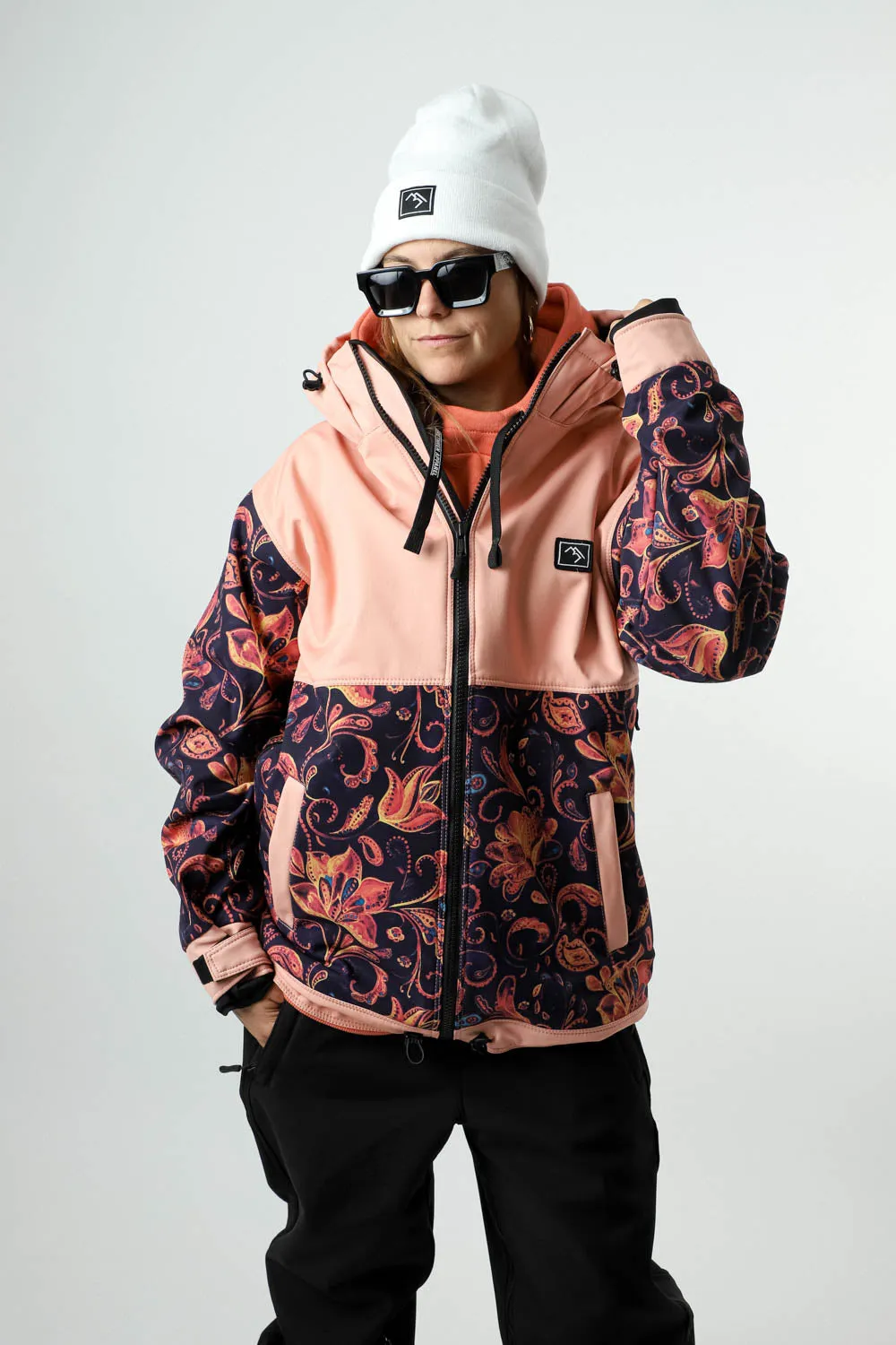 Access Full Zip Jacket - Peach and Paisley