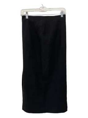 Alessandra Rich Size 40 Black Virgin Wool Blend Textured Pencil Back Slit Skirt