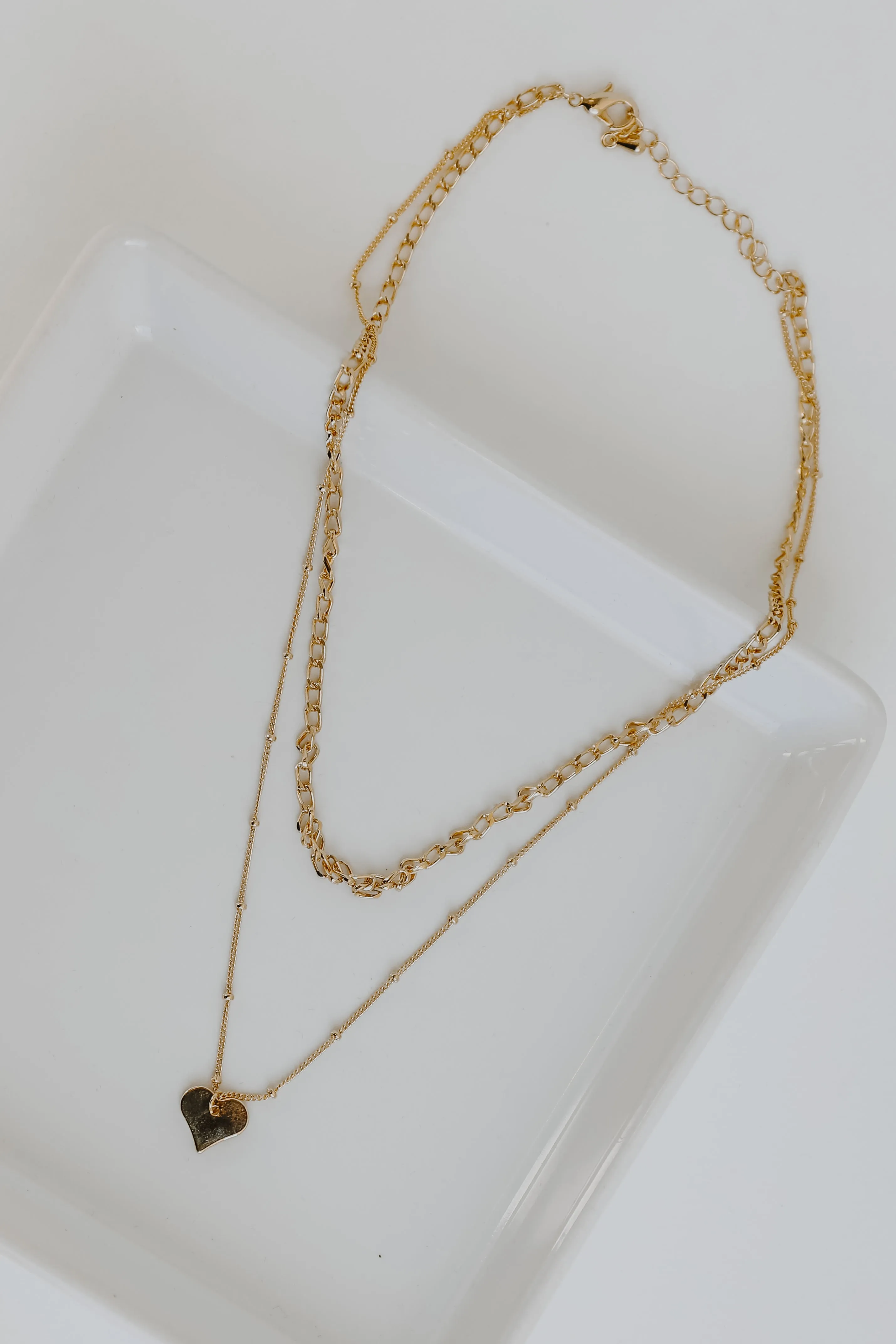 Alexis Gold Heart Layered Necklace