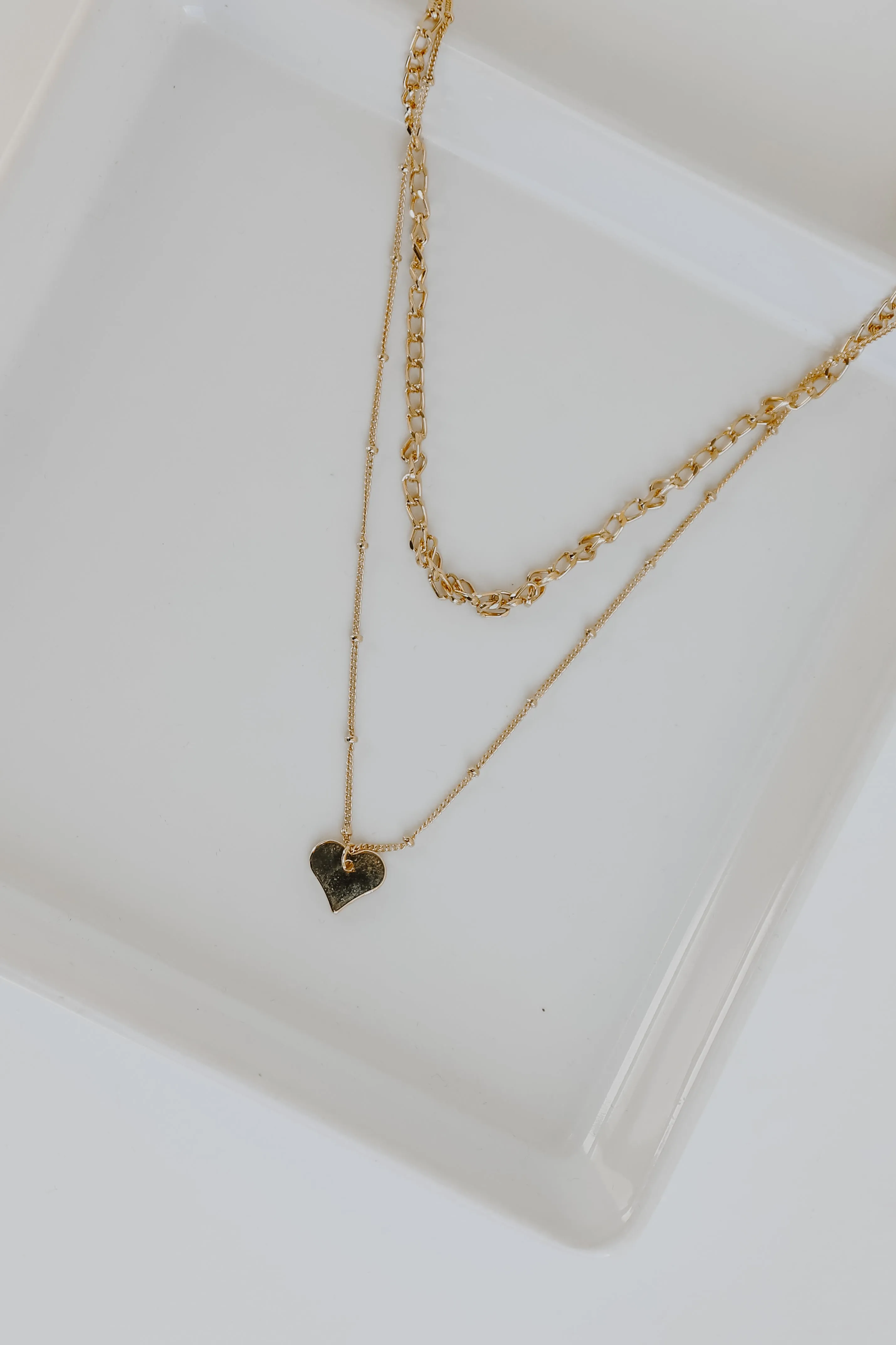 Alexis Gold Heart Layered Necklace