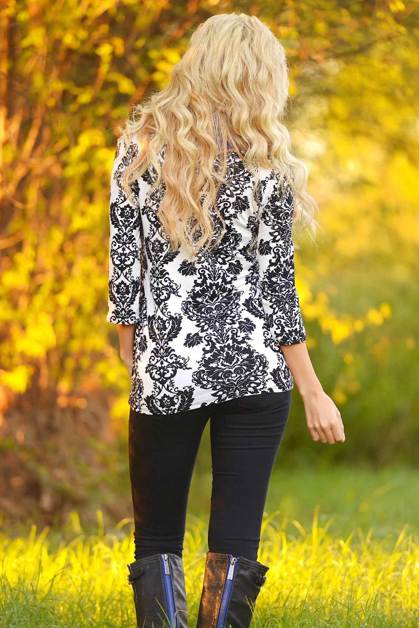 Amazing Grace Damask Top