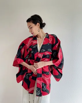 Ambitious Red Haori Kimono Jacket