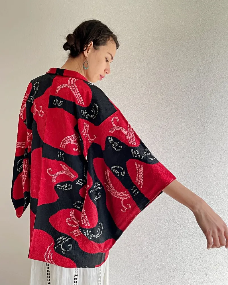 Ambitious Red Haori Kimono Jacket