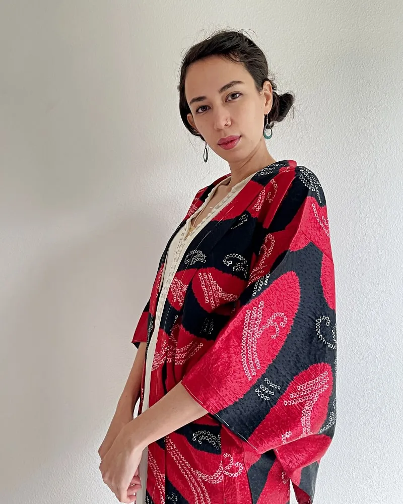 Ambitious Red Haori Kimono Jacket