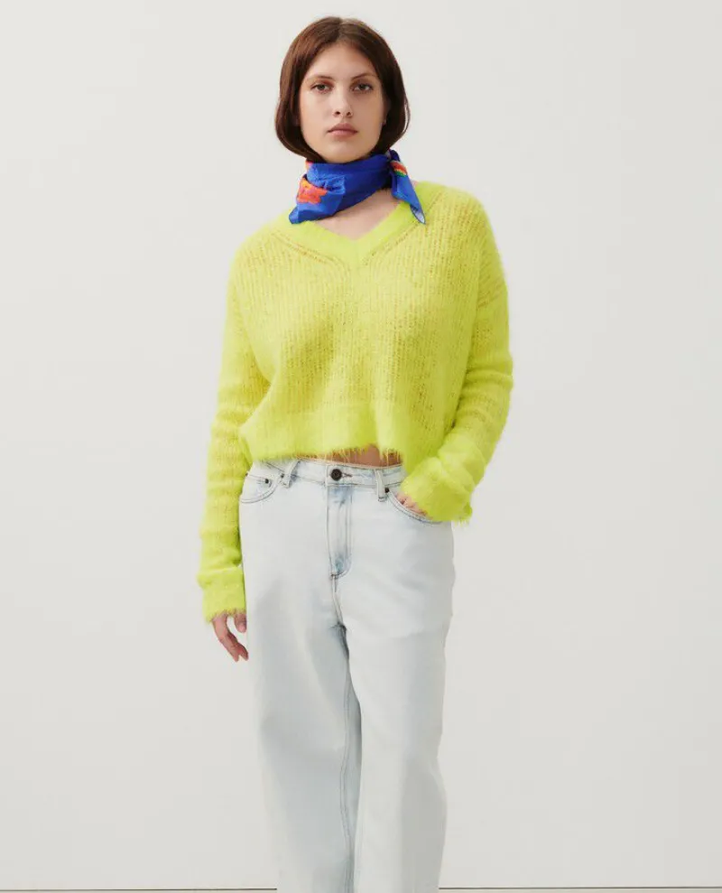 American Vintage Bymi Fluro Yellow Knit