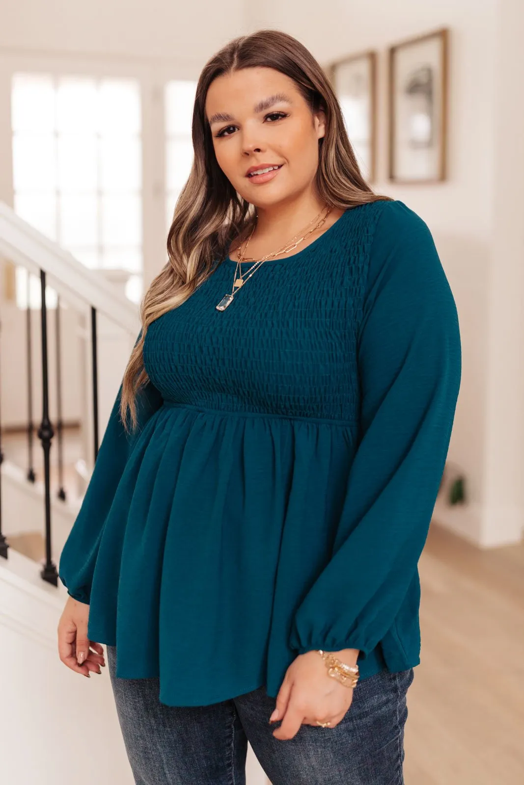 Annalise Top In Deep Teal