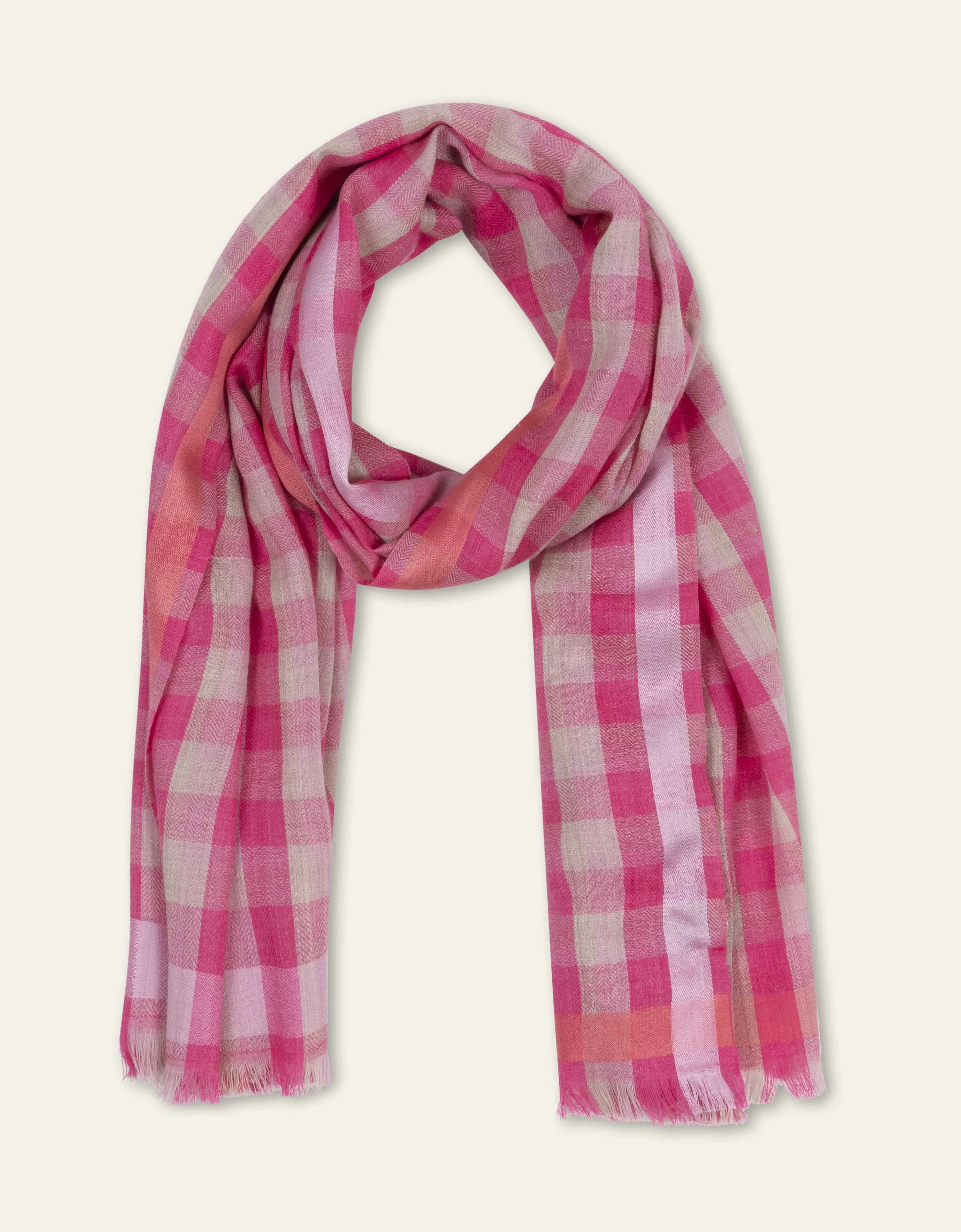 Apink woven scarf