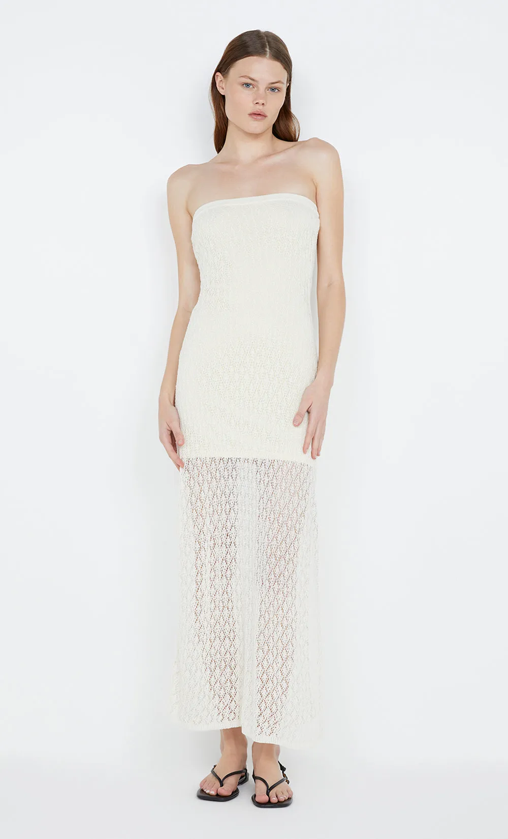 AURORA STRAPLESS DRESS - IVORY