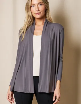 Bamboo 240 Banded Front Jacket - Grey