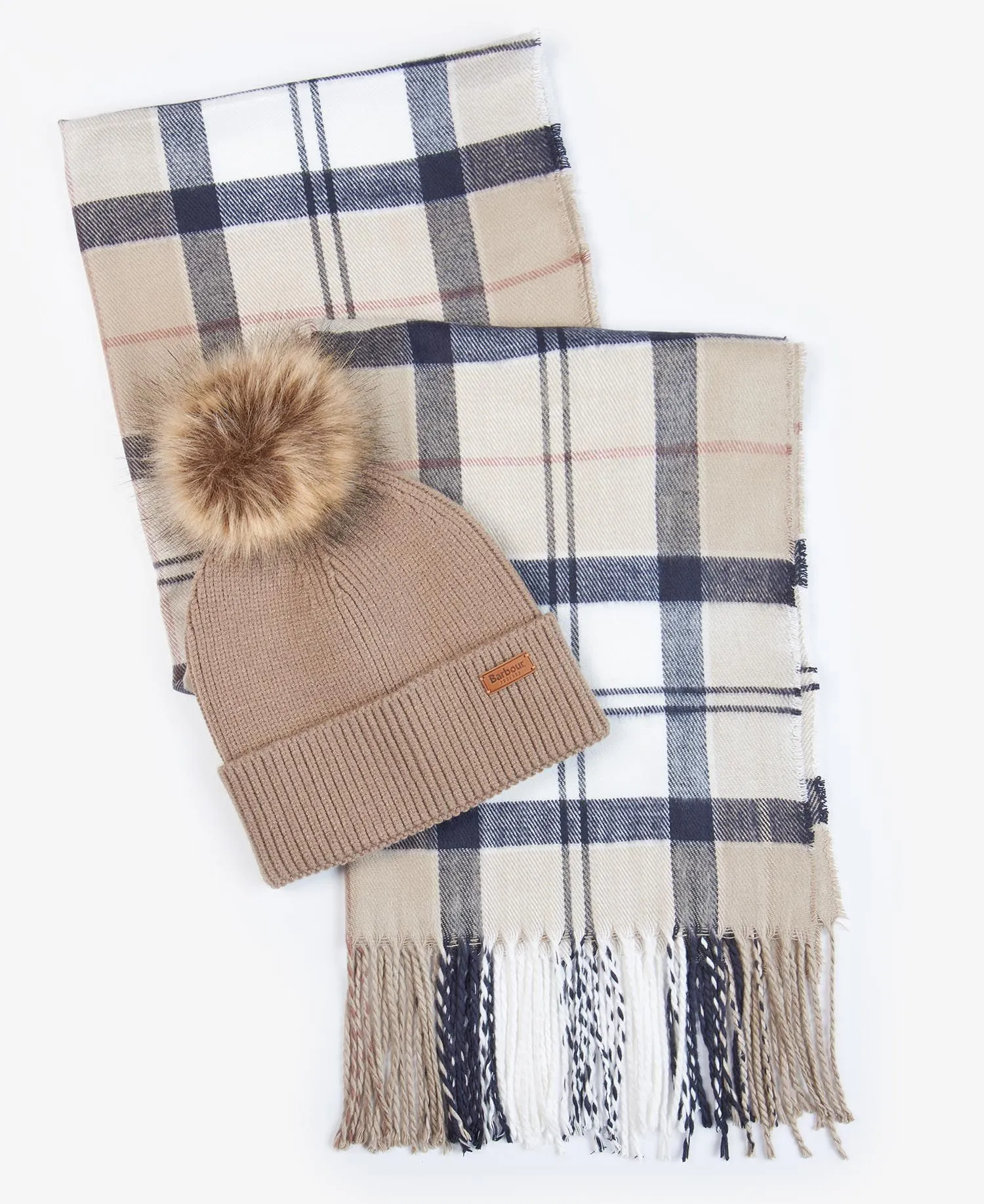 Barbour Dover Beanie & Hailes Scarf Gift Set