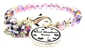 Best Ever Mother With Hearts Splash Of Color Crystal Bracelet