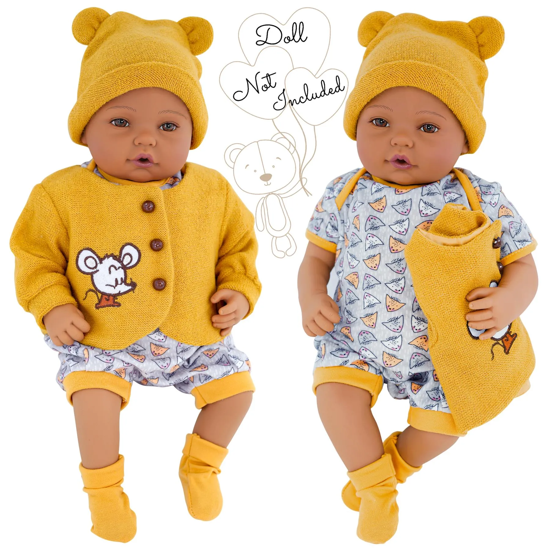 BiBi Outfits - Reborn Doll Clothes (Mouse) (50 cm / 20")