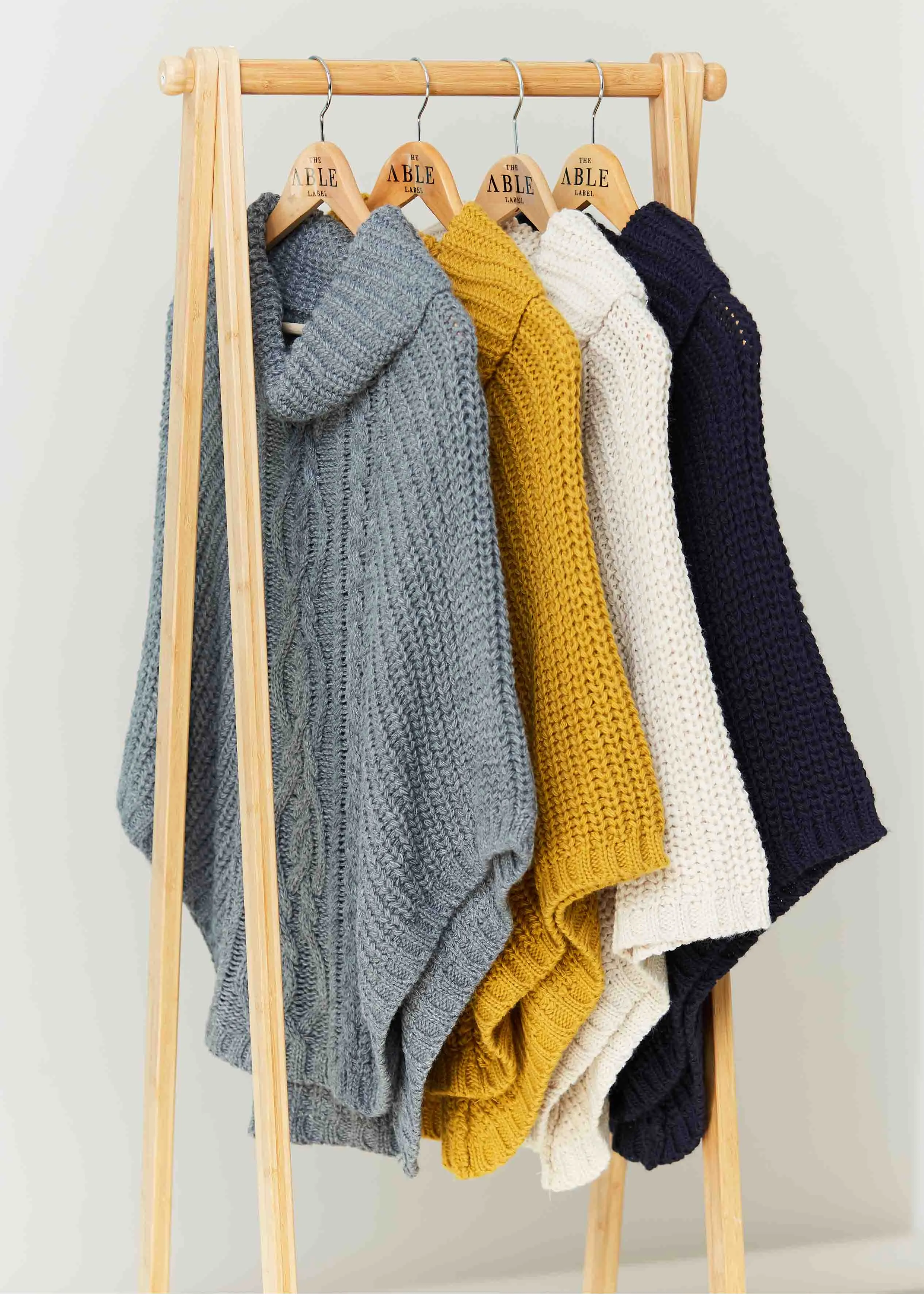 Blanche cable knit poncho