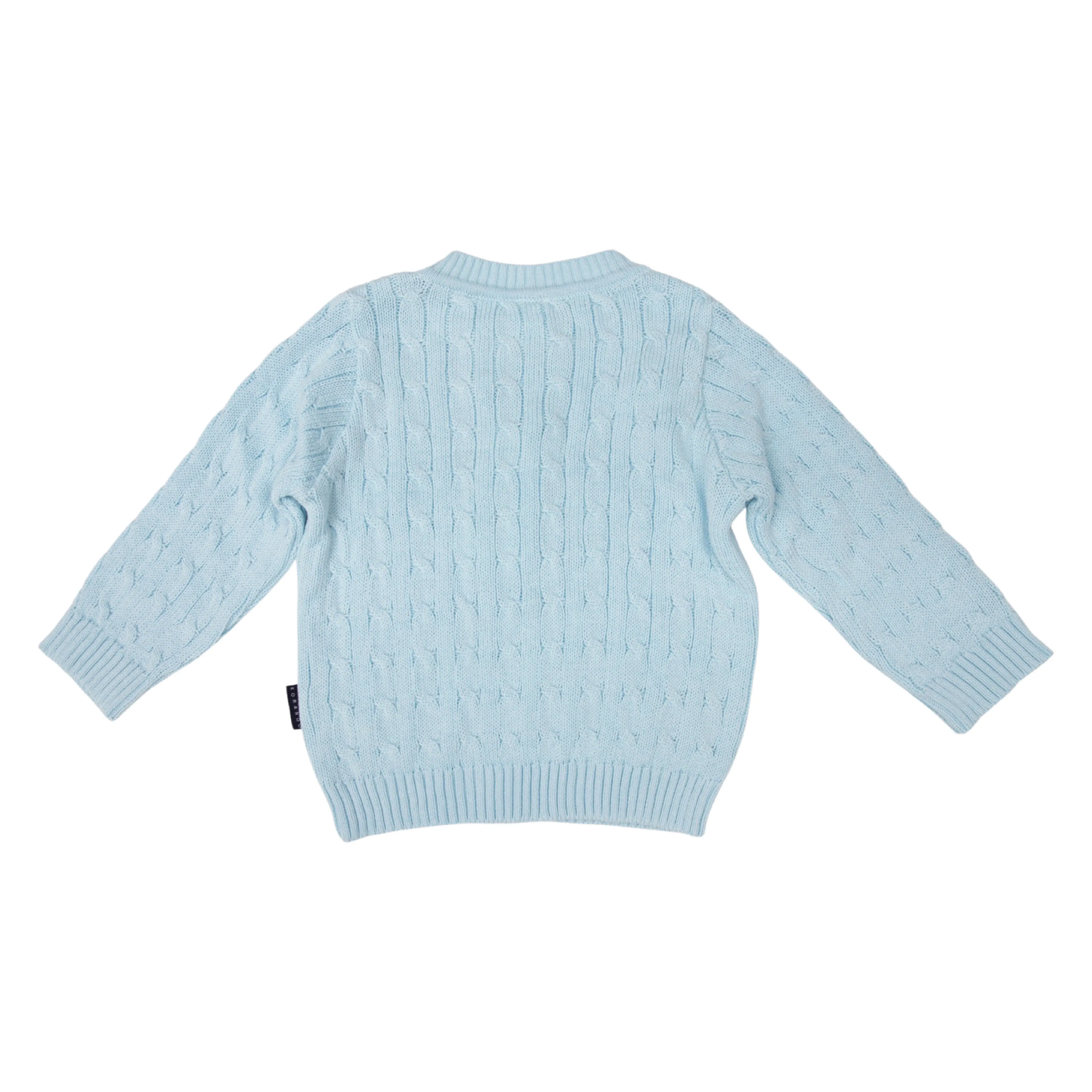 Cable Knit Sweater - Blue