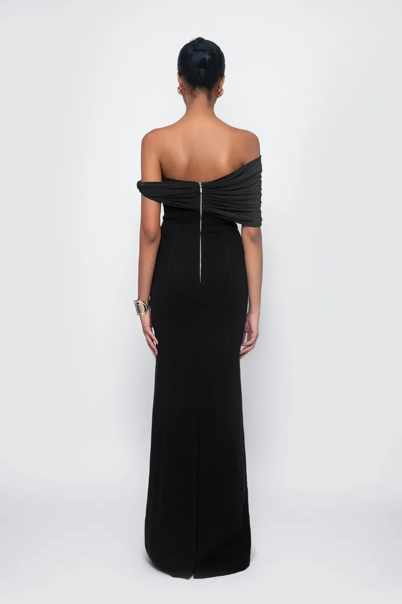 CALMING NOIR BLACK DRESS