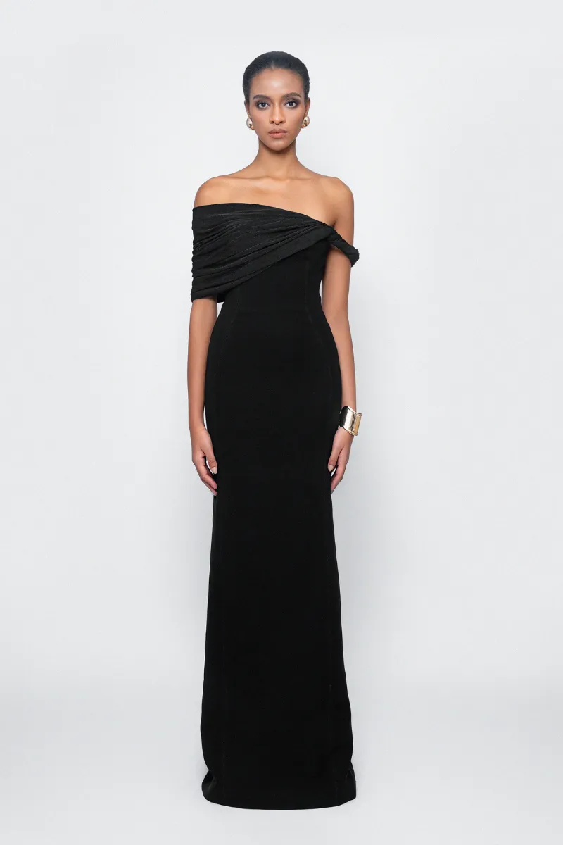 CALMING NOIR BLACK DRESS