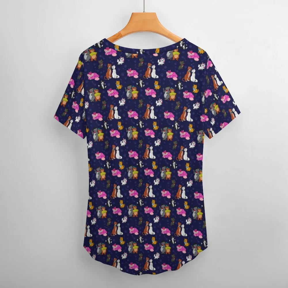 Cat Favorites Women's V-Neck T-Shirt