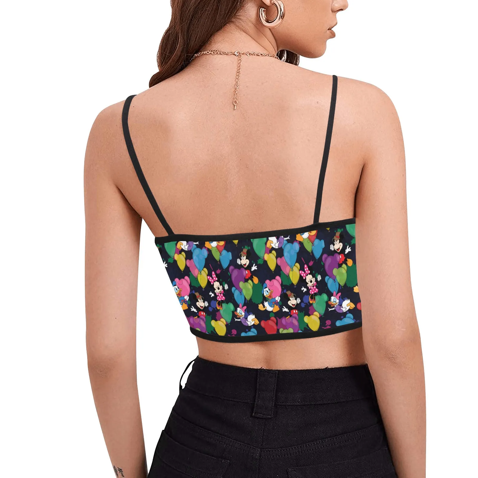 Character Balloons Women's Spaghetti Strap Crop Top