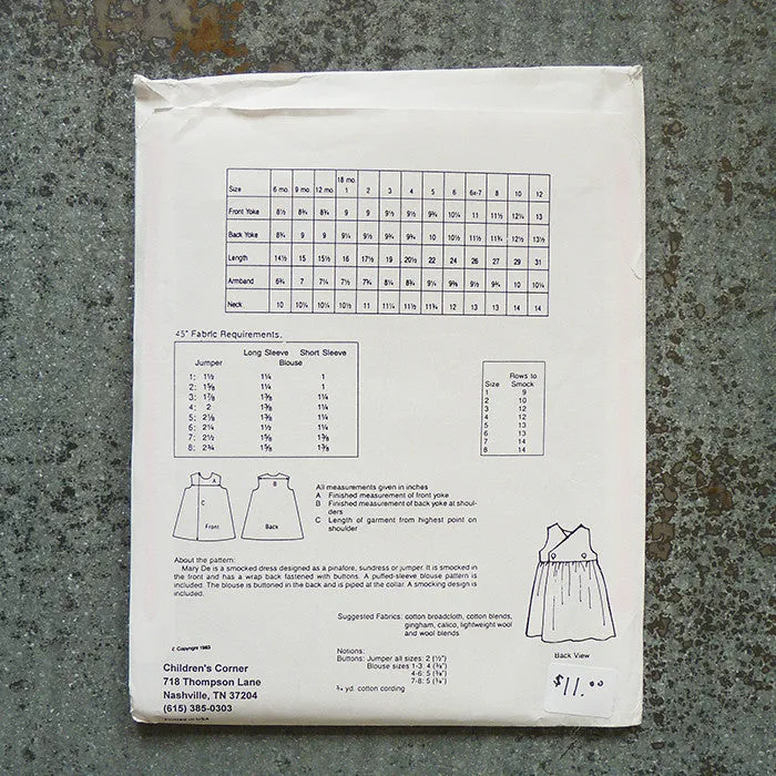 Children's Corner Patterns : Mary De