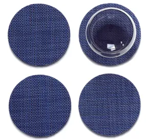 Chilewich Mini Basketweave Coasters - Indigo – Set of 4