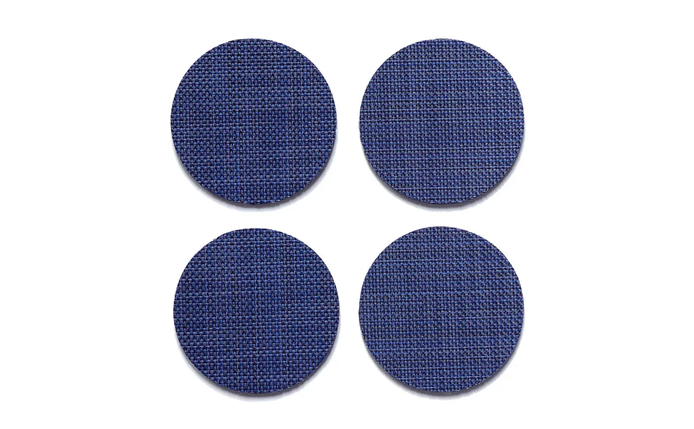 Chilewich Mini Basketweave Coasters - Indigo – Set of 4