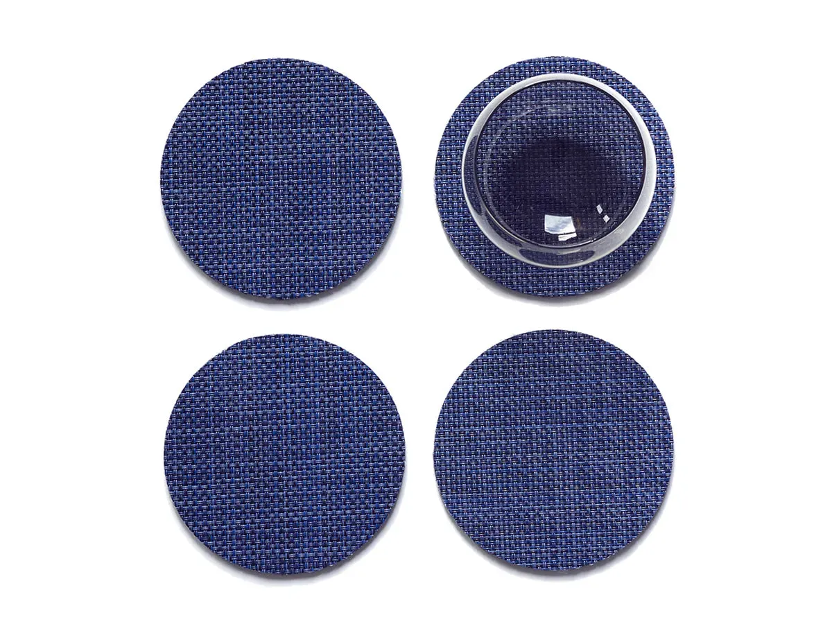 Chilewich Mini Basketweave Coasters Set of 4 - Indigo