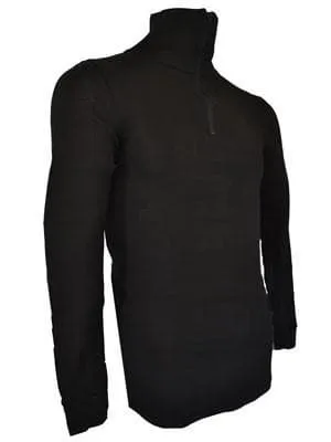 Classic Black  - Zip Neck