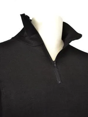 Classic Black  - Zip Neck