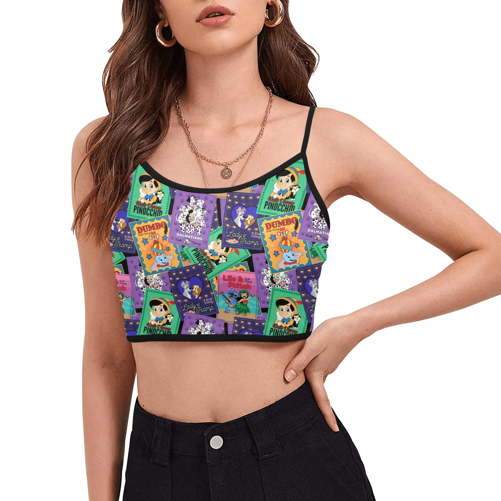 Classic Posters Women's Spaghetti Strap Crop Top