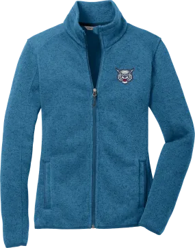 CT Bobcats Ladies Sweater Fleece Jacket