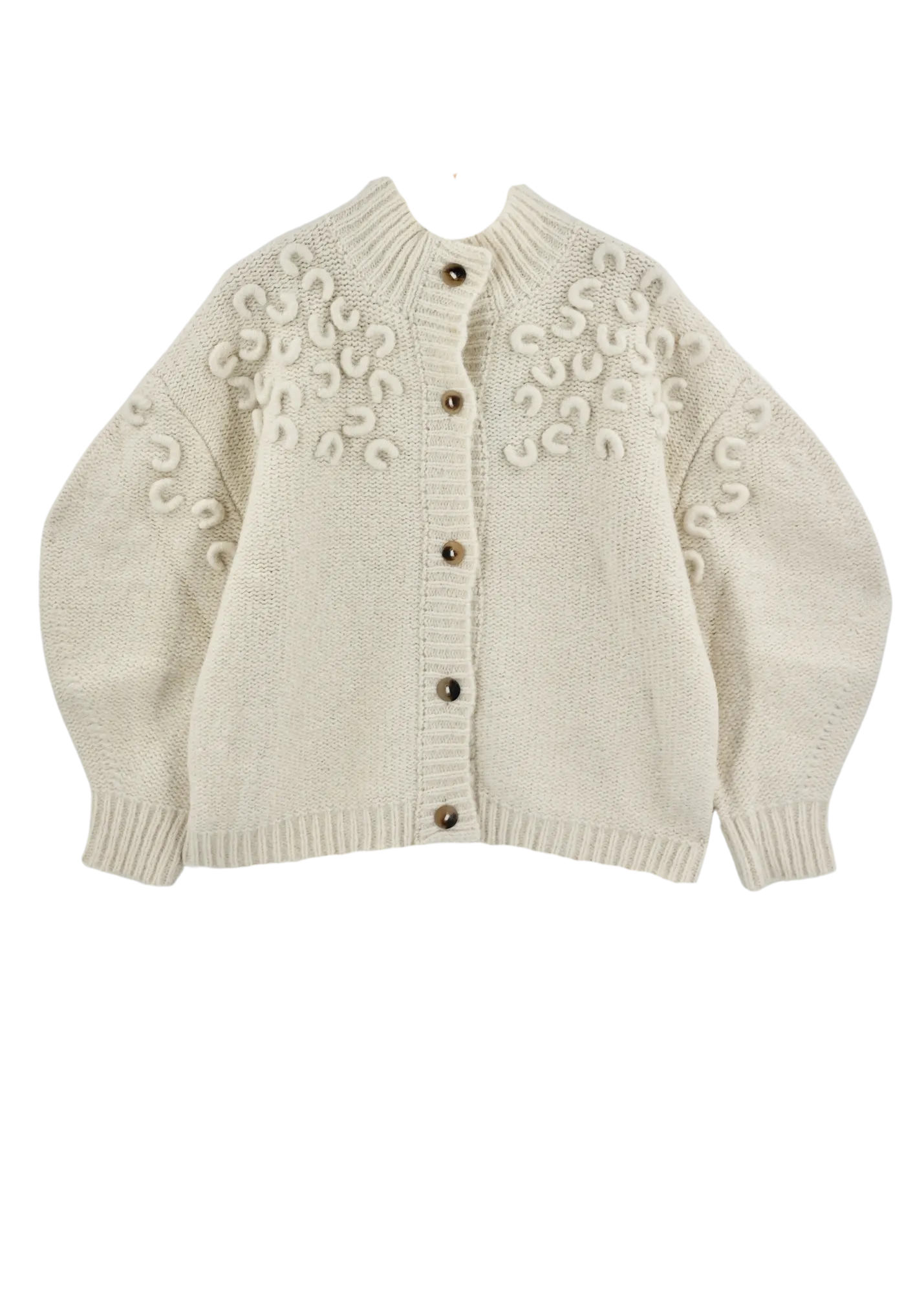 Cusco Croissant Cardigan in Ivory