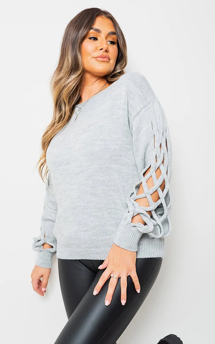 Dante Cable Knit Jumper with Cut Out Detail