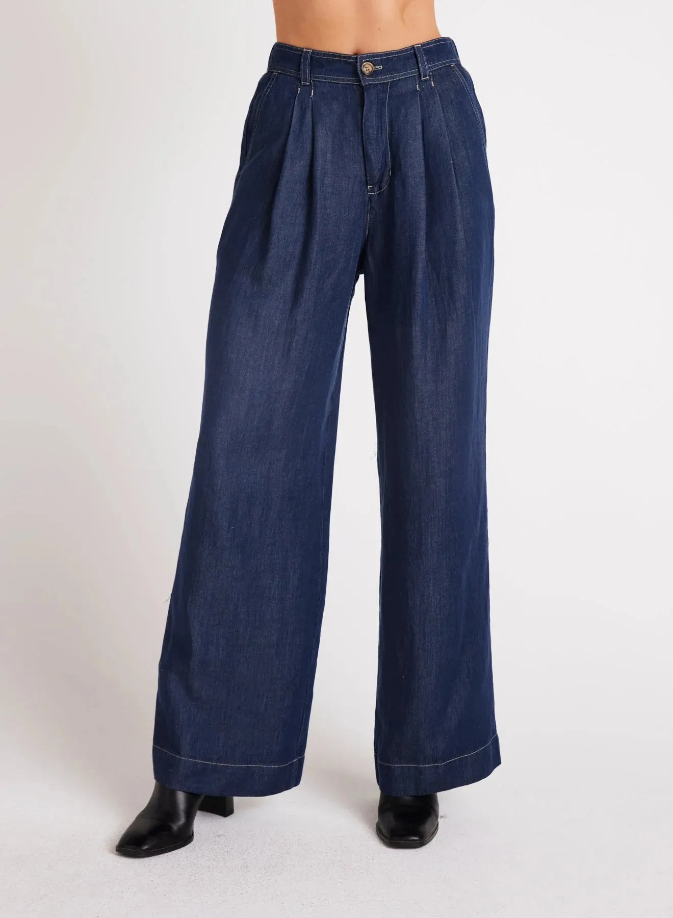 Dark Denim Wide Leg Pant