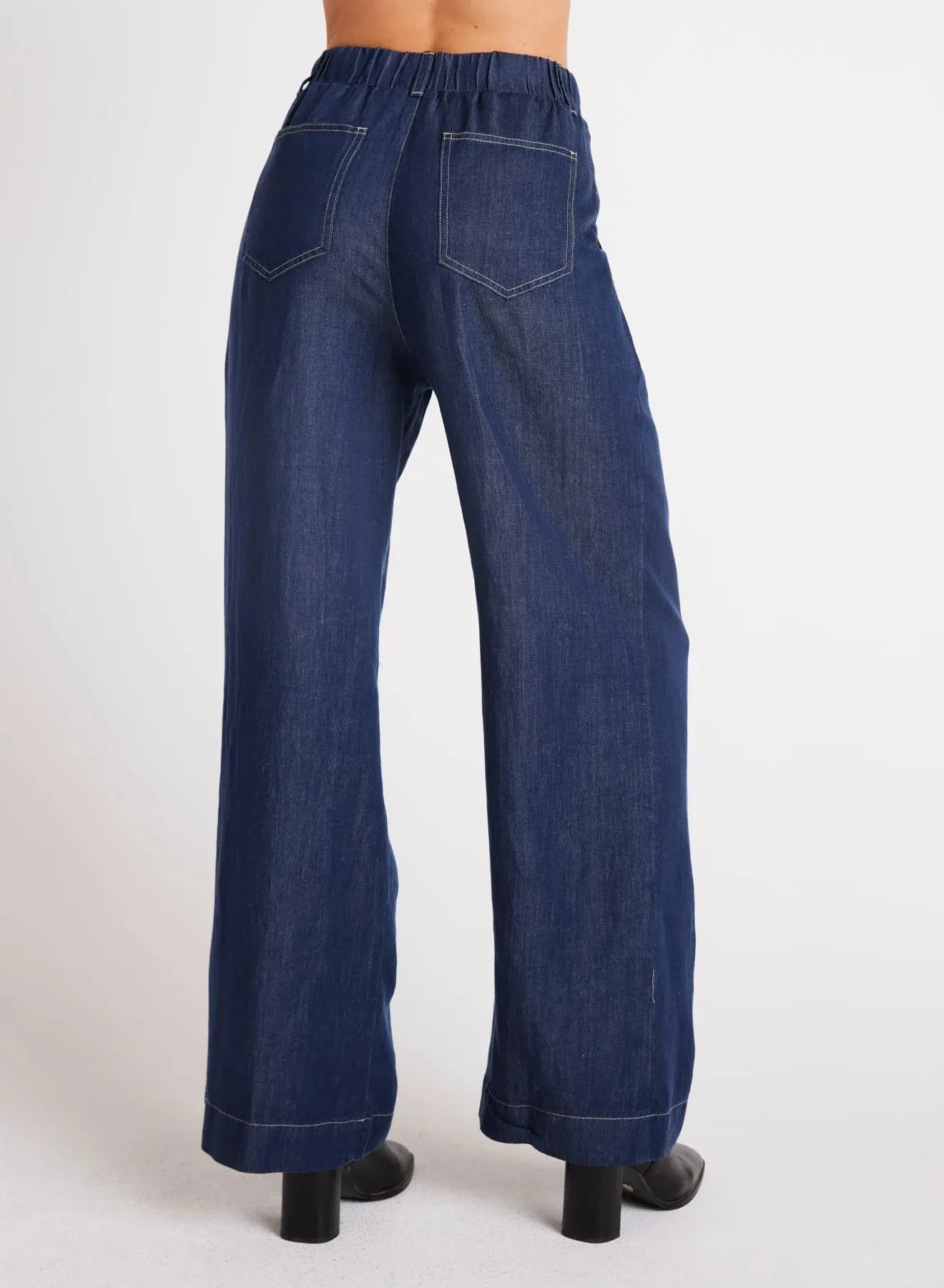 Dark Denim Wide Leg Pant