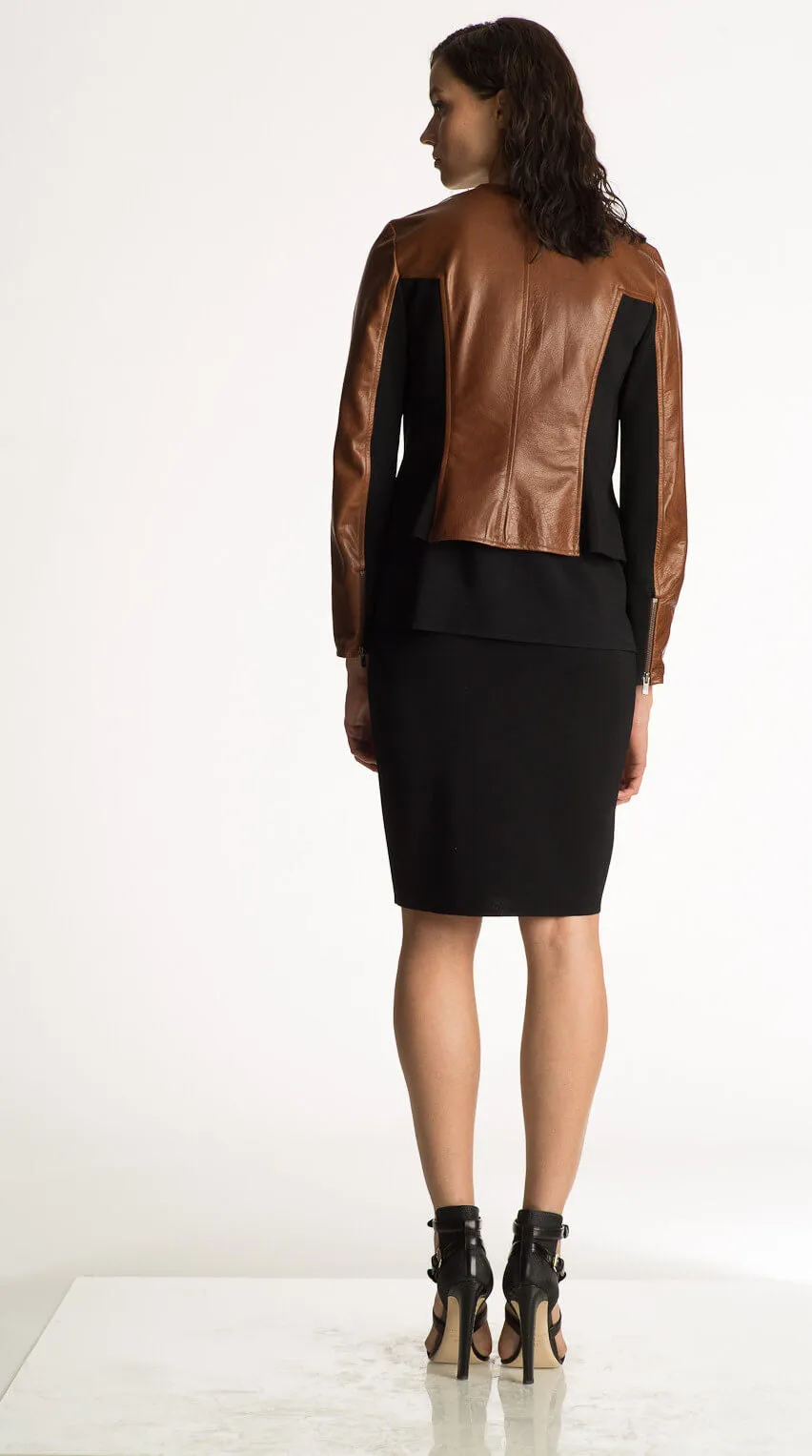 Denisa - Lambskin, Womens Black or Brown Leather Jacket