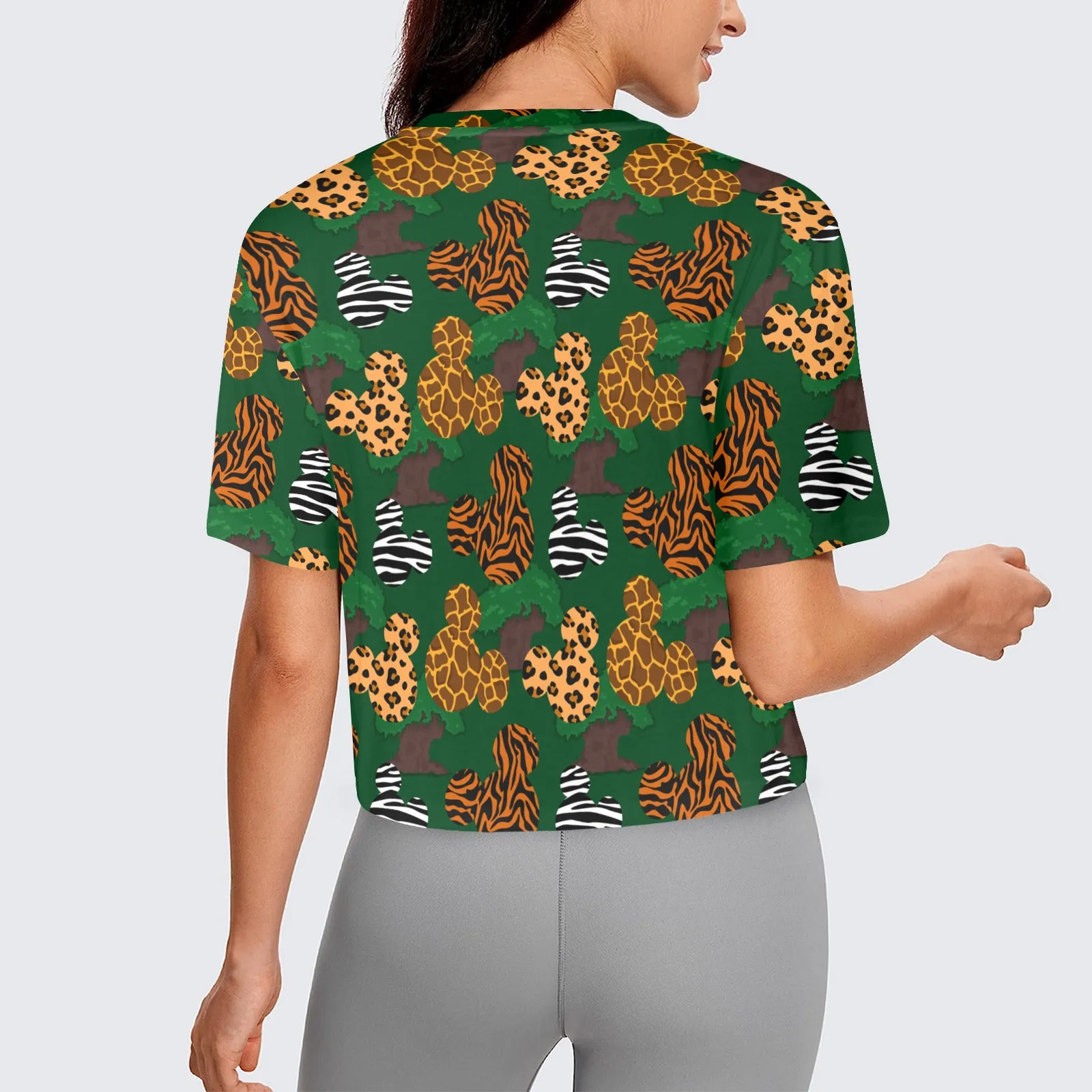 Disney Animal Prints Women's Cropped T-shirt